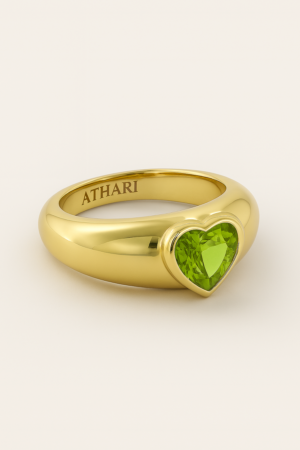 BIRTHSTONE HEART RING